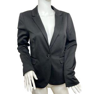 Suzy Shier Women’s Blazer Black M Vintage Shoulder Pads Button Princess Seams